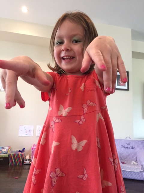 And you nails painted...