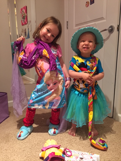 You're never fully dressed without a smile.... and leggings, and a scarf, and slippers, and.... 