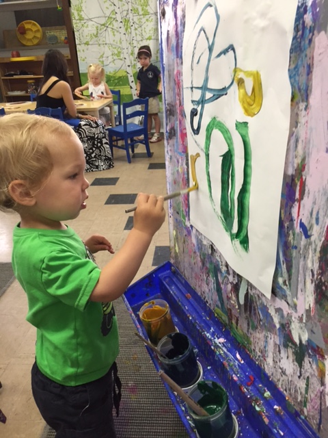 Upon first glance, you may think this is Natalie's preschool room... but its mine too, from 9 - 9:15am on Tuesdays and Thursdays, when Mom and I drop her off